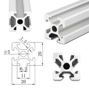 Vente en gros de profilés en aluminium anodisé noir 2020, profilés industriels en aluminium <span class=keywords><strong>20x20</strong></span> pour le bricolage, cadre de table d'atelier - Product Image 5