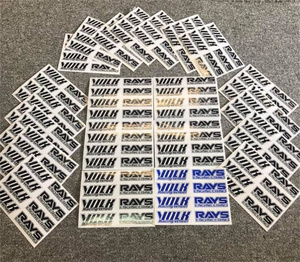<span class=keywords><strong>JDM</strong></span> Stile di Titanio Auto Bruciato Sticker Impermeabile Wheel Rim Decal TE37 Adesivi Per Auto Da Corsa - Product Image 6