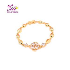Yili Tùy Chỉnh Nuevo Sản Phẩm Mới 18K Vàng Mạ Braceletjewelry Bốn Lá Clover Vòng Đeo Tay