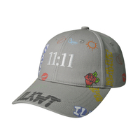 Casquette de baseball personnalisée avec impression intégrale, non structurée, 6 panneaux, broderie, design de luxe