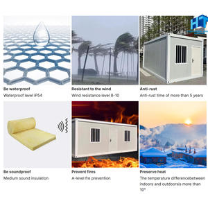 <span class=keywords><strong>Casa</strong></span> Contenedor Cúbica Moderna y Minimalista con Ventanas, Casas Prefabricadas de 3 Habitaciones, Casas Modulares Prefabricadas - Product Image 5