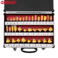 Ensemble de 35 fraises à bois en carbure de tungstène traité thermiquement, queue de 12,7 mm (1/2 pouce), avec étui portable en aluminium 1