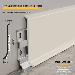 Plinthe <span class=keywords><strong>en</strong></span> alliage d'aluminium épaissie ultra-mince à verrouillage pour application au sol 6cm8cm - Product Image 1