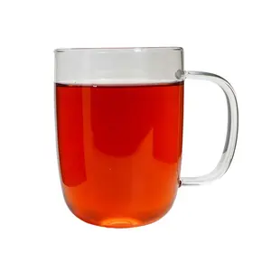 Borosilicate Glass Tea Mugs with Color Handles Contemporary Design for Coffee or Juice for Business Gifts Spot supply