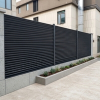 Cercado de Lamas Horizontales de Aleación de Aluminio de Alta Densidad, Modelado 3D para Privacidad en Patios Modernos, Sistema de Cercado Exterior Resistente