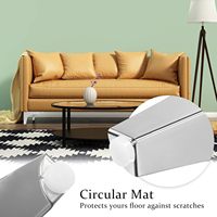 Silberne Möbelbeine, Metall-Ersatzfüße Dreieckig, Tischbeine für Schrank Sofa Kommode Couch Ottoman Moderner Stil