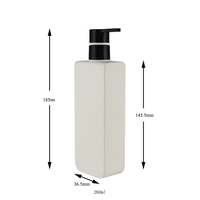 Vente chaude 300ml 500ml Blanc Clair Plat En Plastique Cosmétique Bouteille Carré PET Bouteille avec Pompe À Mousse pour Lotion Shampooing Emballage