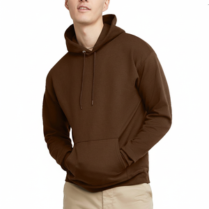 Sudadera con capucha de lana para hombre de diseñador, sudadera gruesa de algodón liso de gran tamaño con logotipo personalizado para invierno - Product Image 1
