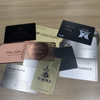 Tarjeta de Membresía VIP Personalizada, Chapada en Oro, Acero Inoxidable Esmerilado, NFC, Regalo Empresarial de Metal, Tarjeta con Impresión Digital