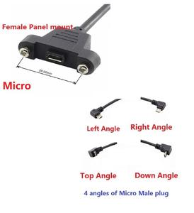 Cable de montaje en panel Miro USB 2,0 con ángulo de 90 grados Envío rápido Chaqueta de PVC y blindaje de lámina para cámaras y computadoras - Product Image 4