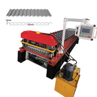 Máquina para hacer láminas de techo de metal corrugado Máquina formadora de rollos para techos de acero Ibr