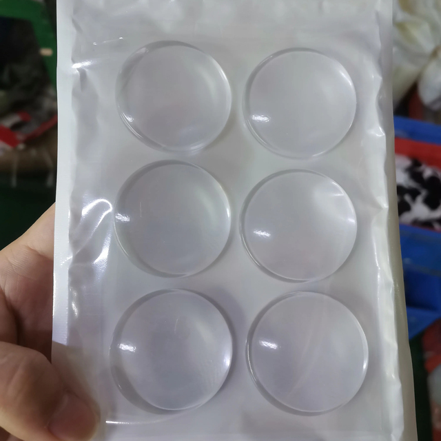Silicone Door Stopper Wall Protector Clear Round Non-slip Shock Self Adhesive Muffler Reusable Door Handle Bumper Protective