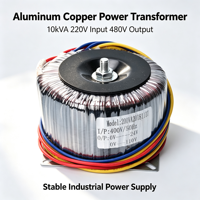 Transformateur de puissance monophasé Flyback 10 kVA, entrée 220 V, sortie 480 V, 50/60 Hz, en aluminium et cuivre, transformateur de puissance industriel