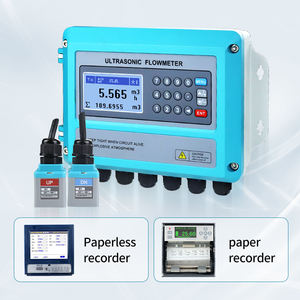 Klem-op ultrasone debietmeter Niet-invasieve vloeistof Water Olie <span class=keywords><strong>DN50</strong></span> <span class=keywords><strong>DN100</strong></span> Draagbare debietmeter met datalogger 4-20mA RS485 - Product Image 2