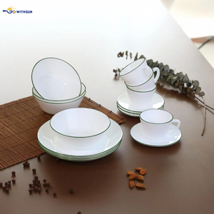 <span class=keywords><strong>Pas</strong></span> <span class=keywords><strong>cher</strong></span> 16pcs Fleur Décor Résistant À La Chaleur Verre Opalware Vaisselle Ensembles De Vaisselle <span class=keywords><strong>Micro</strong></span>-ondes & Lave-Vaisselle - Product Image 5