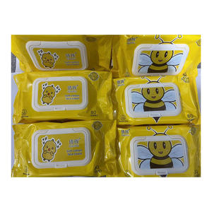 Eau pure douce pour la peau mains et bouche bébé tissu humide Spunlace matériel nettoyage des aisselles lingettes humides 40 tire - Product Image 3