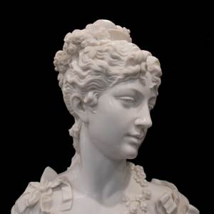 Europese klassieke handgesneden beroemde stenen half-figuur vrouwelijke sculptuur marmeren half-figuur sculptuur - Product Image 4