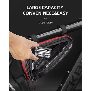 Échantillon Gratuit - Sacoche de Selle VTT 20L en Nylon Léger, Étanche, Double Fermeture Éclair, Amovible, Sangle Réglable pour Cyclisme en Extérieur - Product Image 3