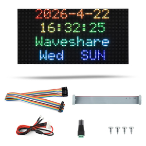 แผงเมทริกซ์ LED สีเต็มรูปแบบ RGB ของเวฟแชร์ระยะพิทช์ 4 มม., 80×40 พิกเซล, ปรับความสว่างได้ K529 - Product Image 4