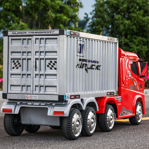 Camión de juguete grande al por mayor con <span class=keywords><strong>ocho</strong></span> <span class=keywords><strong>ruedas</strong></span> y coche eléctrico de bolsillo de remolque para niños - Product Image 3