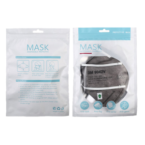 Bolsa de embalaje de mascarilla de plástico desechable y reutilizable sellada de tres lados OEM para mascarillas faciales y cosméticos - Product Image 6