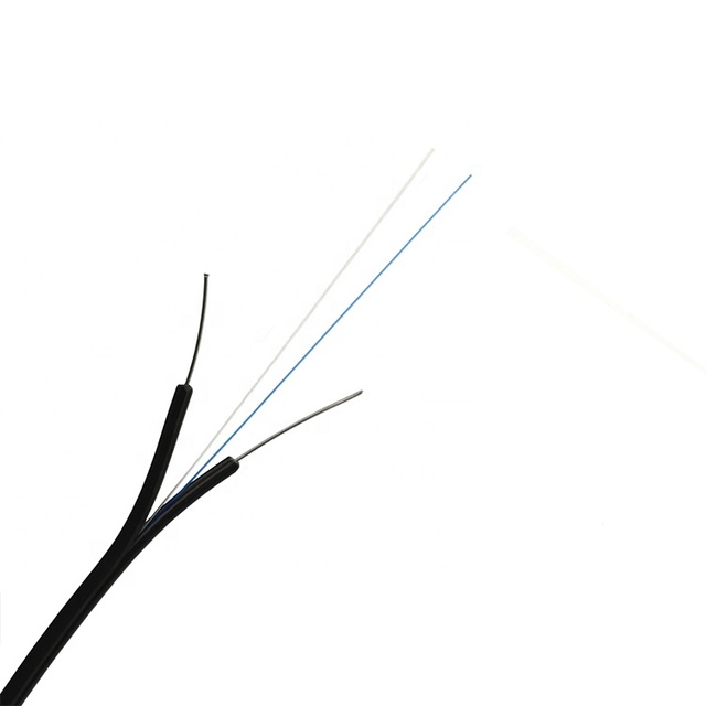 FIBER OPTIC 1 2 4 CORE 1km 2km FTTH DROP CABLE SINGLE MODE FIBER OPTIC CABLE
