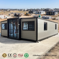 Bâtiment modulaire en conteneurs de 30 pieds, bureau alimenté à l'énergie solaire, atelier, cabane, structure préfabriquée portable