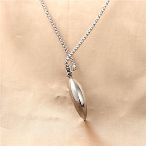 Pendentif lune en acier inoxydable, collier unisexe, design géométrique rétro 12072 - Product Image 2