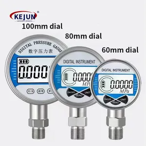 Trung Quốc nhà máy Bar đo áp suất 60 mét 100 mét 100bar 1500psi 1/4npt dầu nhiên liệu kỹ thuật số đo áp suất áp kế