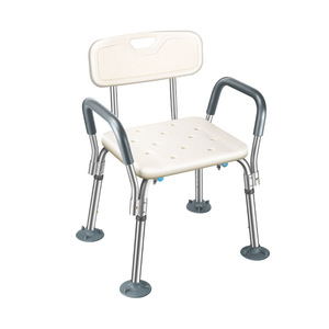 Best Aluminum Alloy Shower Chair With Armrests Non Slip Bath Stool <b>For</b> <b>Elderly</b> Pregnant Women 6 Height Levels Adjustable - Product Image 2