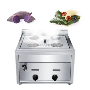 Commercial gas fish seafood dumpling food steaming bao corn steamer machine manufacturer