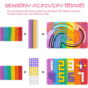 Tablero de Actividades Sensoriales de Silicona de Doble Cara, Juguete de Habilidades Motoras Finas, Juguete Educativo Temprano para Niños, Juguete de Terapia para Autismo, Venta al por Mayor - Product Image 4