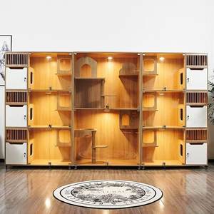 Große luxuriöse dreistufige <span class=keywords><strong>Cat</strong></span> Villa Pet <span class=keywords><strong>Cat</strong></span> Möbel - Product Image 2