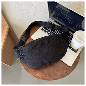 Ladies Outdoor Portable Lightweight Fashion Multi-Color Fanny Pack Vintage Corduroy Waist Bag Crescent Dumpling Banana Moon Bag - Product Image 5