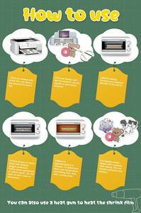 YESION Film thermorétractable feuilles de plastique papier d'art rétractable imprimable feuilles de Film rétractable couleur blanche pour enfants boucle d'oreille artisanale créative - Product Image 5