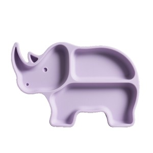 Platos <span class=keywords><strong>de</strong></span> Silicona para Bebé <span class=keywords><strong>de</strong></span> Diseño Independiente del Fabricante, Nuevos Platos con Forma <span class=keywords><strong>de</strong></span> Animales, Dinosaurio, Rinoceronte, Modelo GRN-109, Minimalistas - Product Image 5