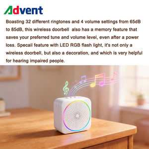 กริ่งประตูไร้สายอัจฉริยะ ขายดี กริ่งประตูไร้สาย กริ่งประตูแบบใช้แบตเตอรี่ กริ่งประตูสำหรับบ้านพักตากอากาศ - Product Image 6