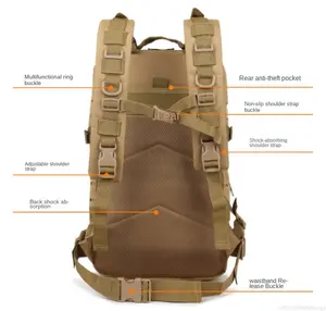 Bolsa de escalada al aire libre para hombre, mochila táctica para acampar, senderismo, pesca, caza, mochilas