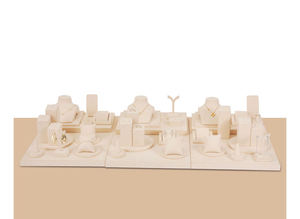 Custom Beige Storage Jewelry Rack for Store Window Displays Elegant Display for <b>Necklaces</b>, <b>Rings</b> Earrings, Perfect for Boutiques - Product Image 2