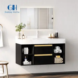 High Quality Vanity Cabinets Modern Solid Wood Sink With Bathroom Vanities Cabinet For Bathroom
