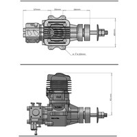 Moteur à gaz à échappement arrière DLE20RA 20cc d'origine pour avion RC à l'échelle P-51 Mustang 2,5 HP à forte poussée avec carburateur Walbro