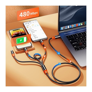 Angepasstes 100W Typ-C Multifunktions-3-in-1 Schnellladekabel Universelles Handy-Datenkabel Typ-C/Android Ladekabel - Product Image 3