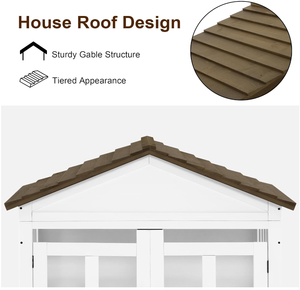 Hot <span class=keywords><strong>Sale</strong></span> Luxus Massivholz Hunde möbel Hundehütte Moderne Haustier kiste Holz Haustier haus Outdoor Hundehütte mit Veranda - Product Image 3