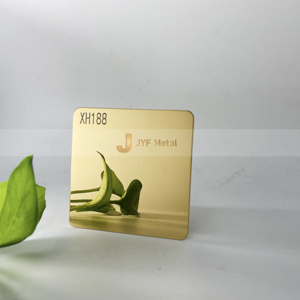 JIS Color <b>Sheet</b> No.4 Golden <b>Mirror</b> Finish 201 304 316 Decorative Stainless Steel <b>Sheet</b> Plate Bending Cutting Welding Services - Product Image 1