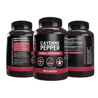 Capsules de Cayenne Formule personnalisée Supplément à base de plantes