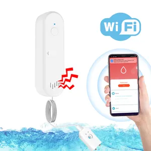 Tuya WiFi Smart sensore di perdite d'acqua rilevatore di livello di troppopieno d'acqua sistema di allarme acustico di sicurezza sensore di perdite di inondazione Monitor remoto