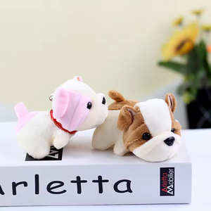 Porte-clés en peluche super doux en forme de chiot <span class=keywords><strong>Shar</strong></span> <span class=keywords><strong>Pei</strong></span> couché, cadeau idéal pour les amoureux des chiens - Vente chaude - Product Image 5