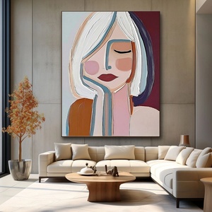 Arte Mural 3D Vertical, Colorido, Abstracto, Minimalista, Contemporáneo, sobre Lienzo, Regalo para la Inauguración de una Casa - Product Image 5