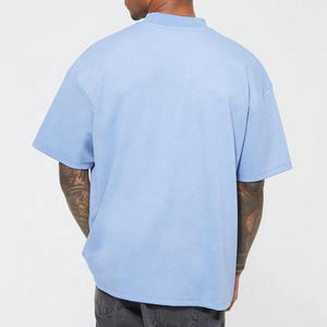 T-shirts vierges à manches courtes pour hommes en vrac à la mode T-shirts imprimés personnalisés poids lourd 100% coton Overseize pour hommes - Product Image 4