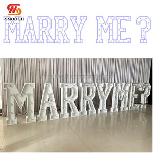 Proveedor de Bodas, Letras Gigantes 3D de Metal, Letras del Alfabeto para Decoración de Bodas, '¿Te Casas Conmigo?' - Product Image 4